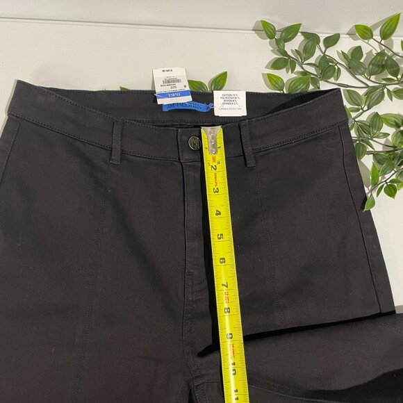 J.McLaughlin Womens Black Rainey Long Bottom Pants Size 8 Cotton Blend Slim Fit - Picture 12 of 16